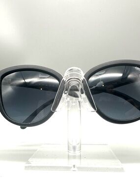 Black Cat-Eye Sunglasses with Dark Lenses